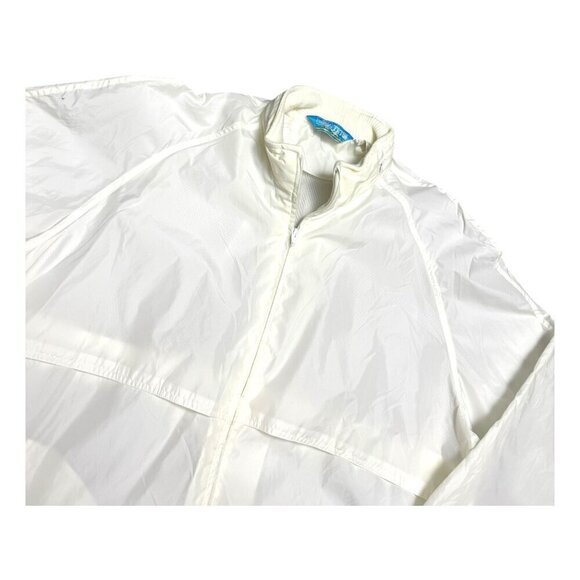 WOOLRICH TETON Vintage White Lightweight Retro Windbreaker Jacket Mens XL - Picture 4 of 6